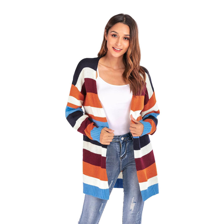 Ladies casual striped cardigan Lune London