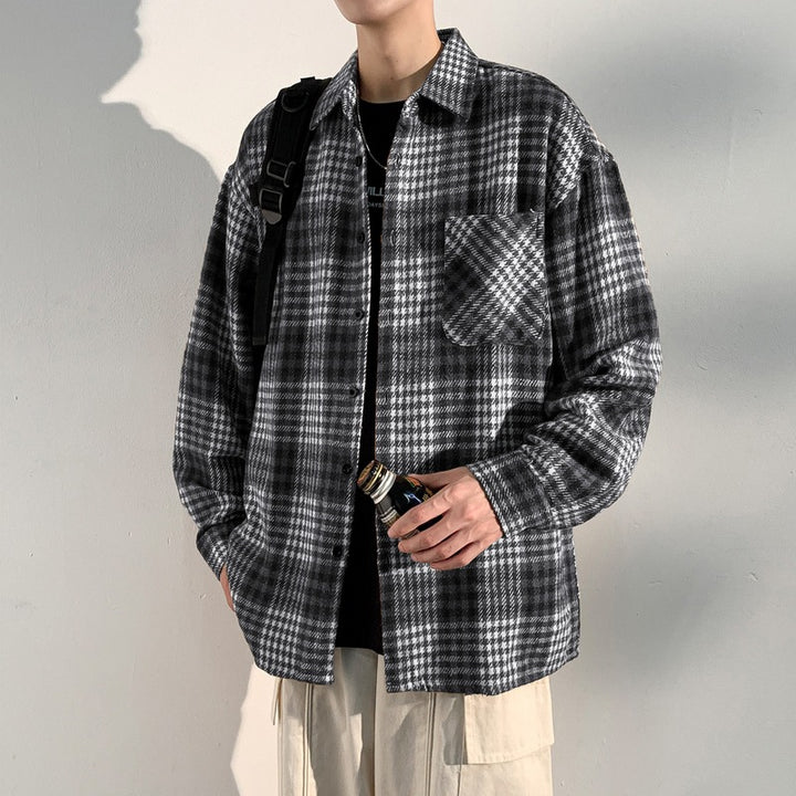Plaid shirt jacket for men Lune London