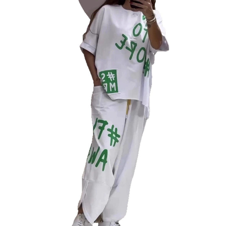 Dames ensemble décontracté oversized avec imprimé statement Lune London