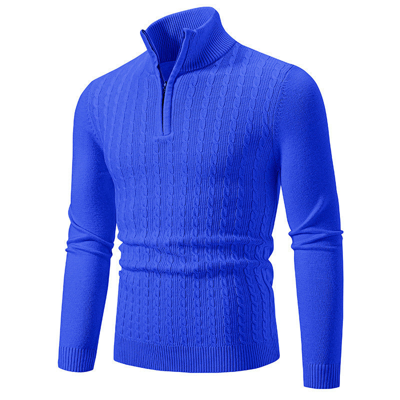 Trendy men's turtleneck sweater with zipper Lune London