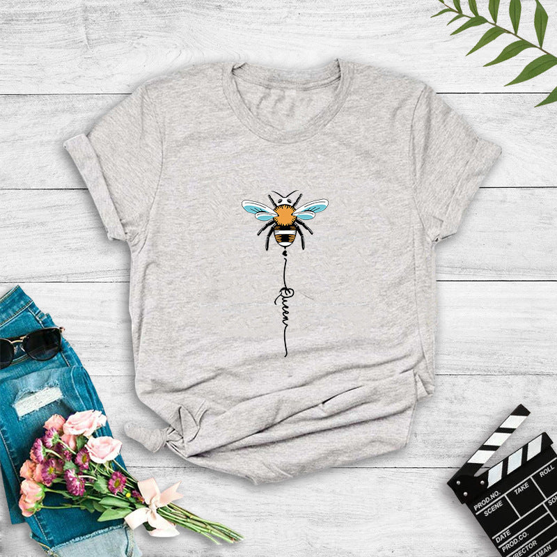 T-shirt pour femmes avec design créatif d'abeille Chic & Stil