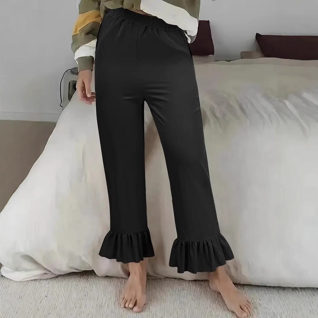 Ladies Cozy Culotte with Ruffle Finish Lune London