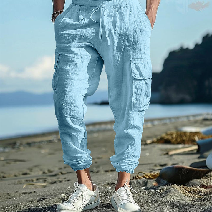 Men's cargo pants with elastic waistband and practical side pockets Lune London 1759578019