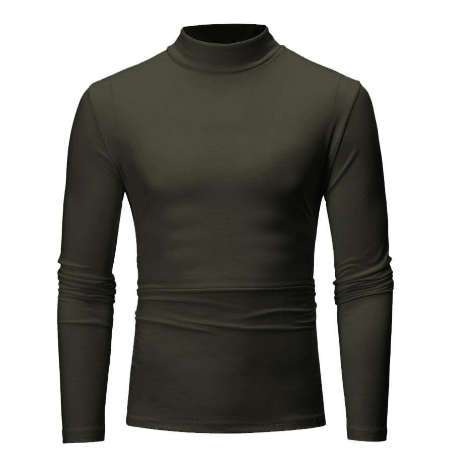 Chic und Stil | Men's Elegant Long Sleeve Shirt with High Collar and Figure-Hugging Cut
