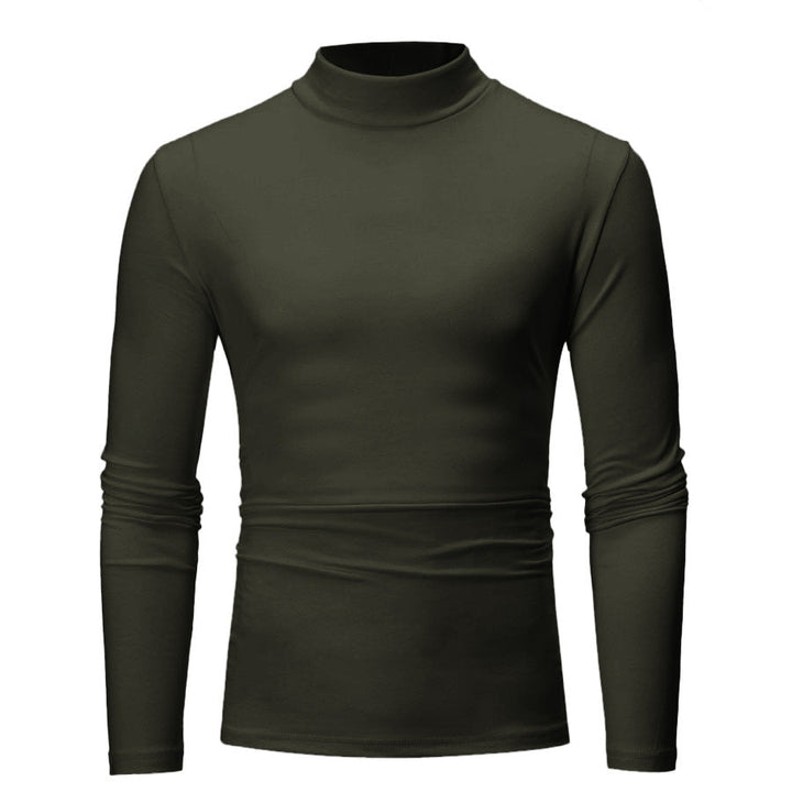 Chic und Stil | Men's Elegant Long Sleeve Shirt with High Collar and Figure-Hugging Cut
