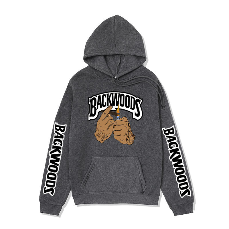 Women’s hooded sweater with creative graphic design and side kangaroo pockets Lune London