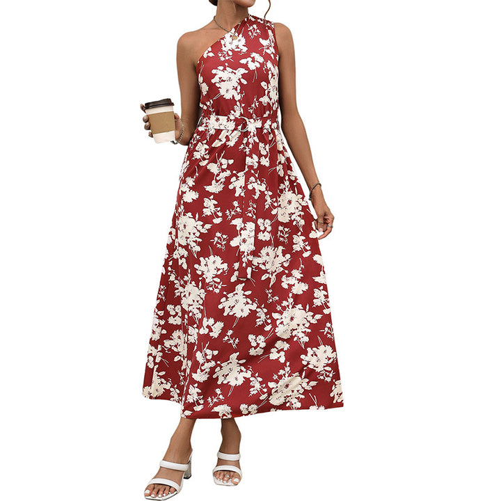 Lune London Floral One-Shoulder Maxi Dress for Ladies