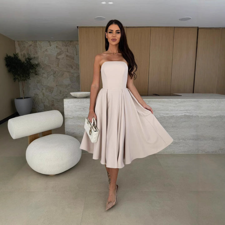 Chic and Stylish Sleeveless A-Line Midi Dress