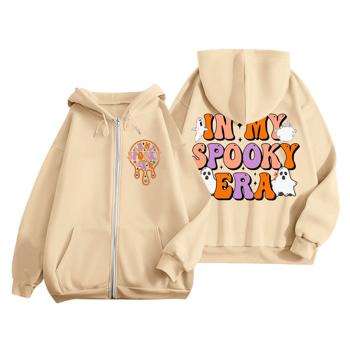 Hoodie pour femmes avec imprimé effrayant et poches kangourou Chic & Stil
