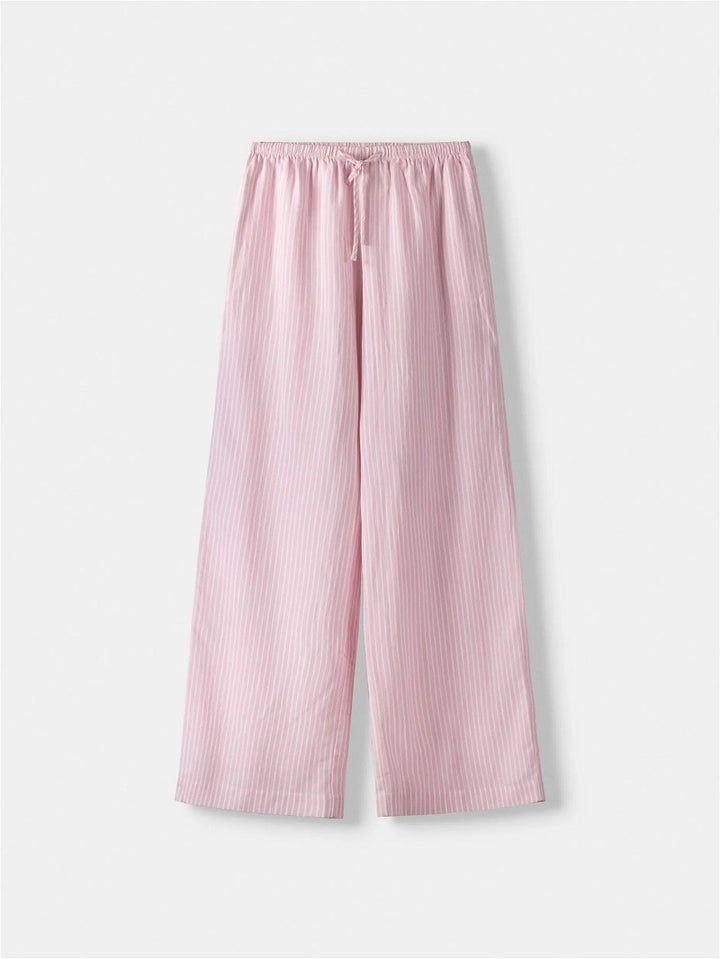 Casual summer trousers for women with side pockets and elastic waistband Lune London