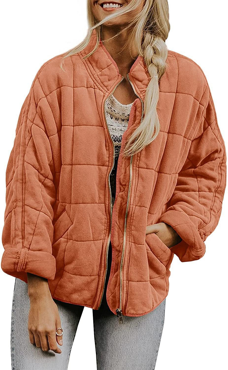 Quilted hooded jacket for women with zipper and pockets Lune London