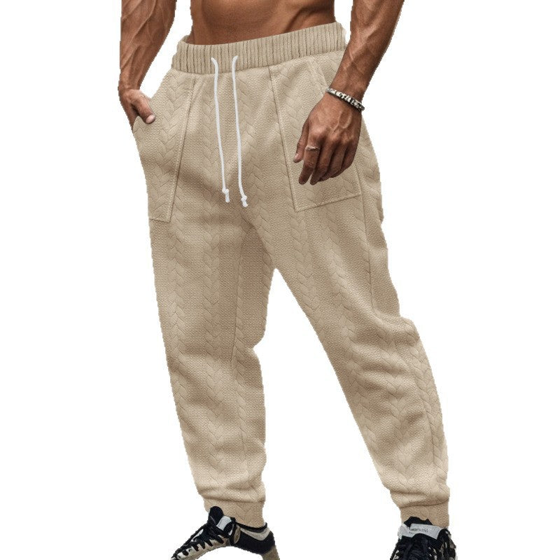 Trendy leisure pants for men with innovative texture and elastic waistband Lune London