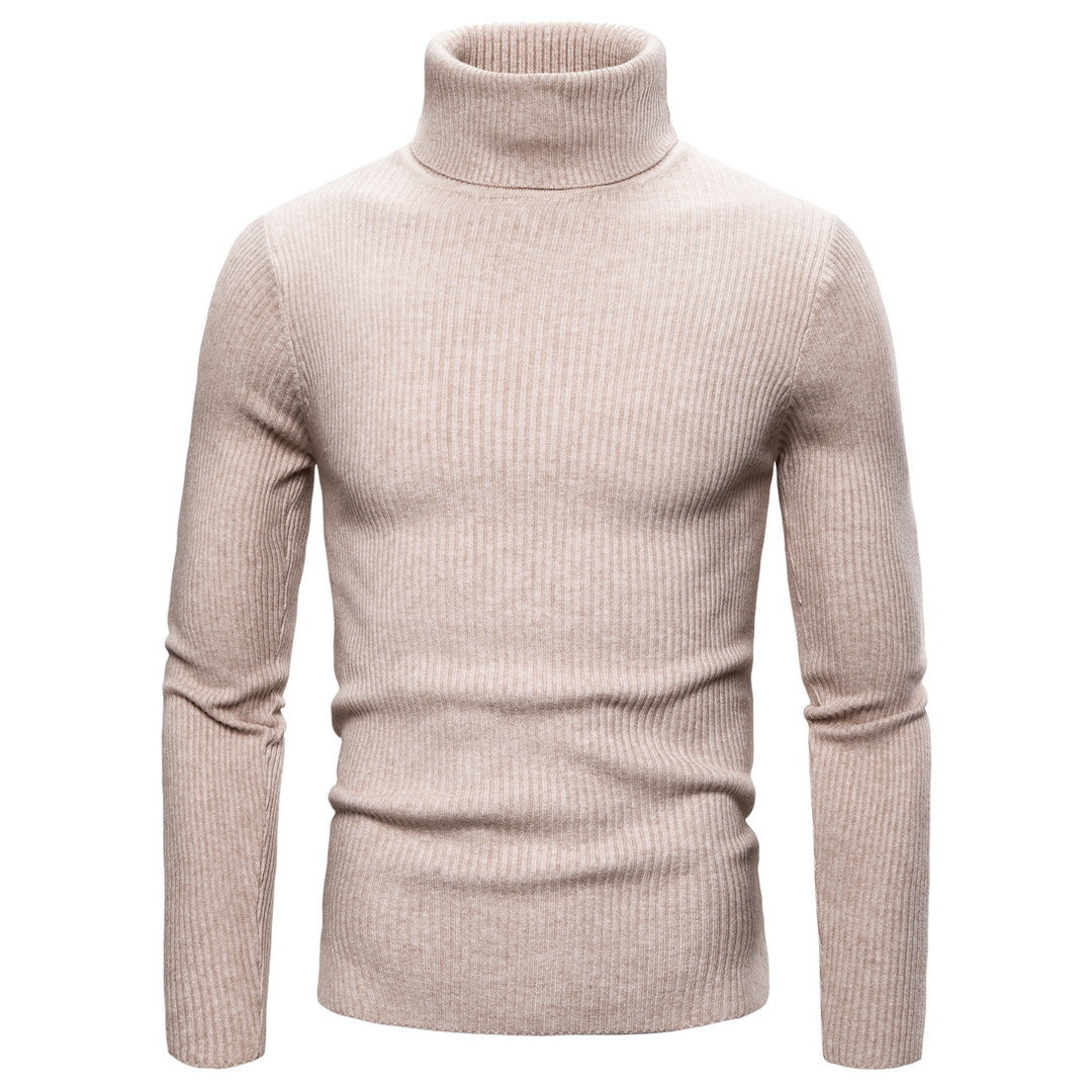 Men's knitted turtleneck sweater with ribbed structure Lune London