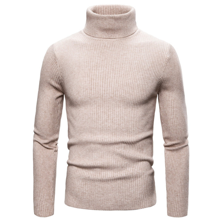 Men's knitted turtleneck sweater with ribbed structure Lune London