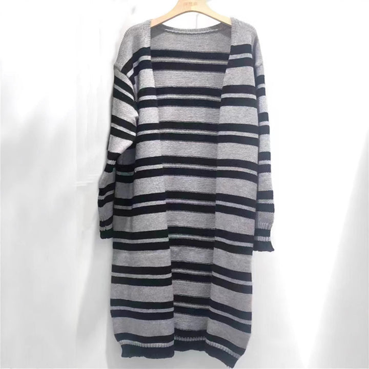 Ladies casual cardigan with chic and stylish striped design