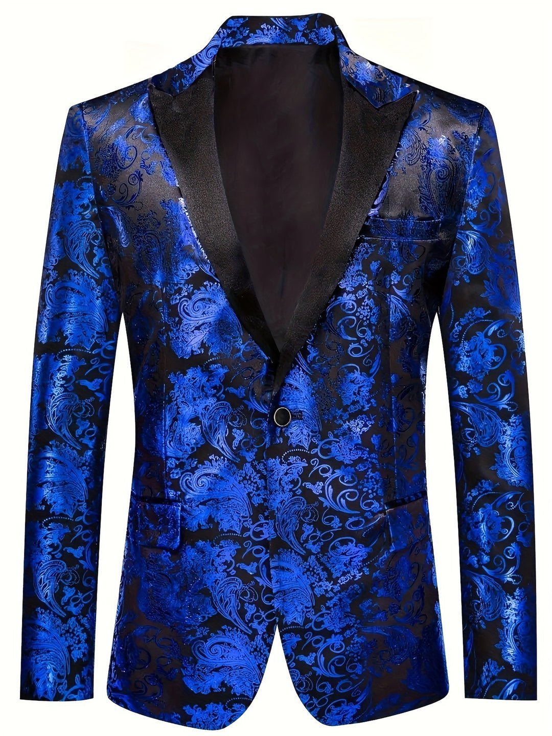 Elegant velvet blazer for men with floral pattern Lune London