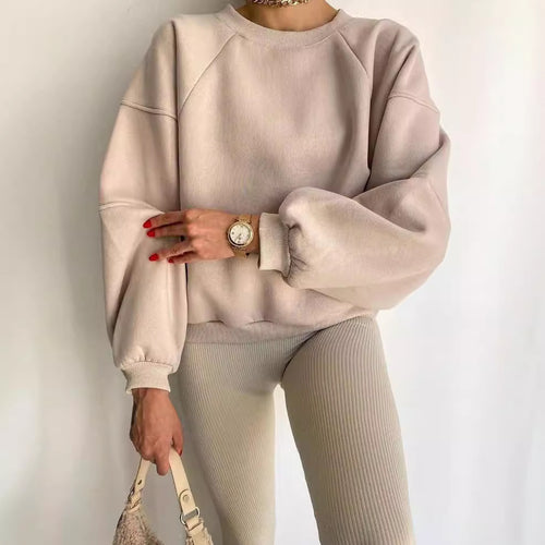 Oversized sweatshirt for women with puff sleeves Lune London
