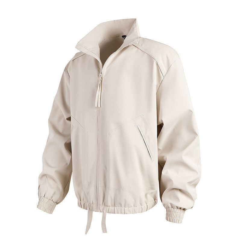 Casual transition jacket for men with high collar and practical pockets Lune London