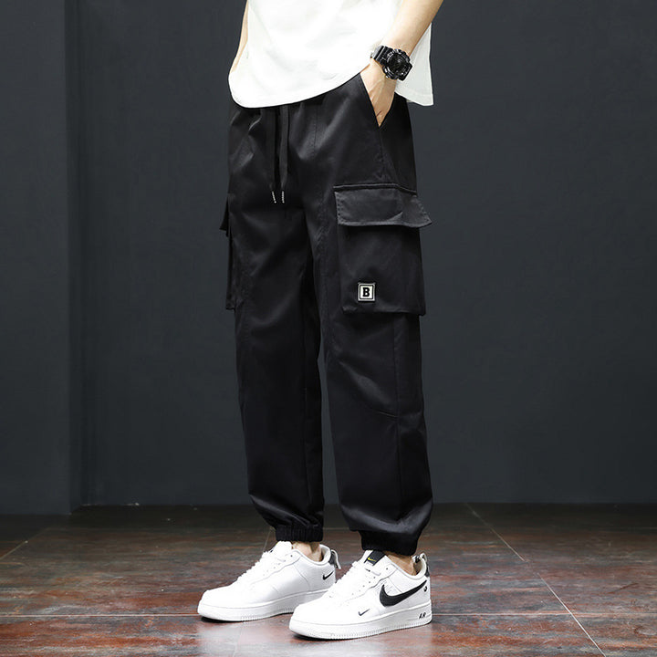 Pantalon cargo pour hommes avec taille élastique et poches pratiques Chic und Stil