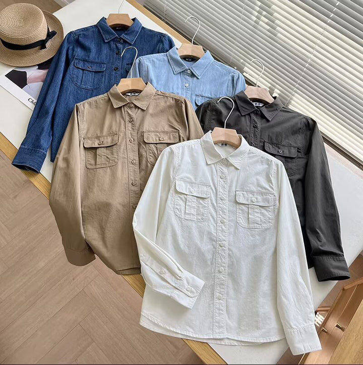 Blouse décontractée pour femmes avec poches poitrine pratiques Chic & Stil