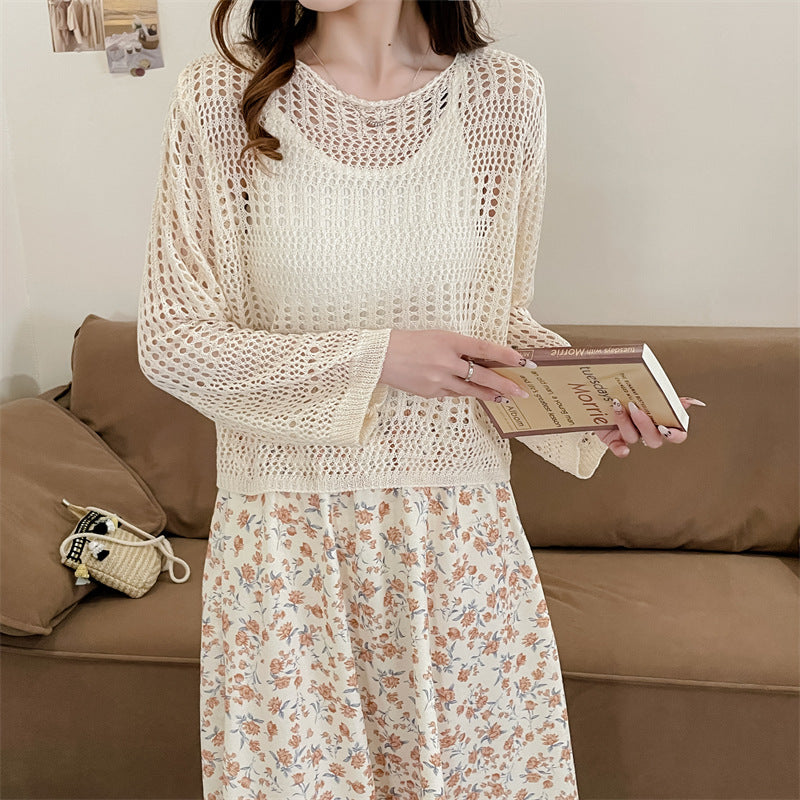 Ladies Chunky Knit Open Stitch Sweater Lune London