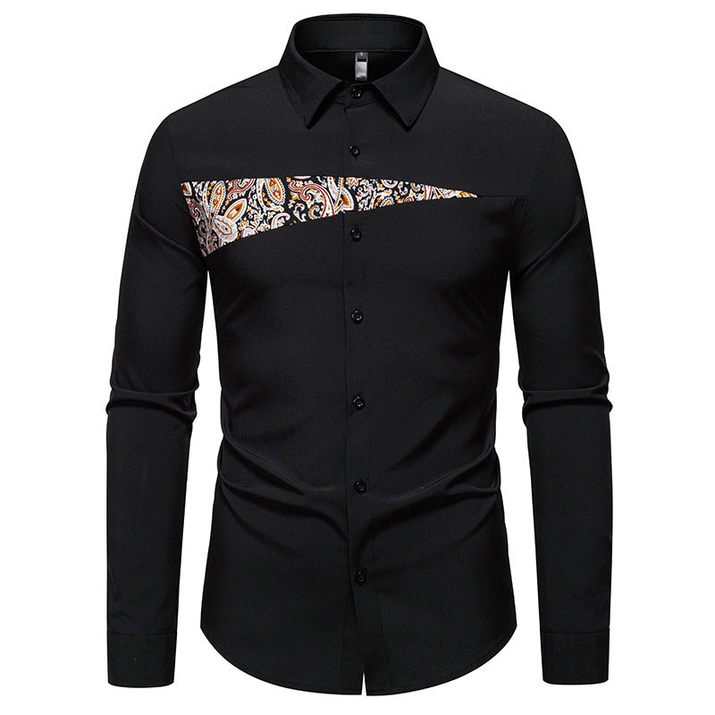 Long sleeve shirt for men with creative paisley design Lune London