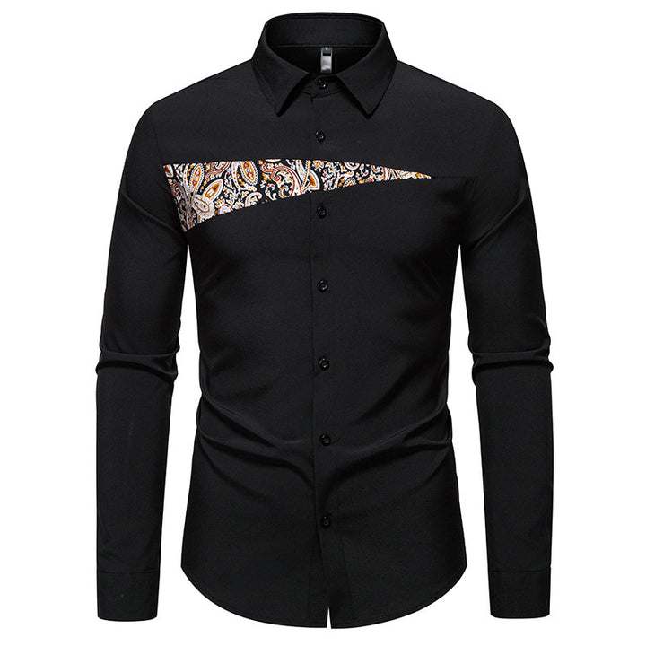 Long sleeve shirt for men with creative paisley design Lune London