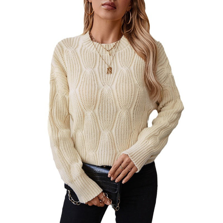Knit sweater for women with decorative cable design and comfortable fit Lune London