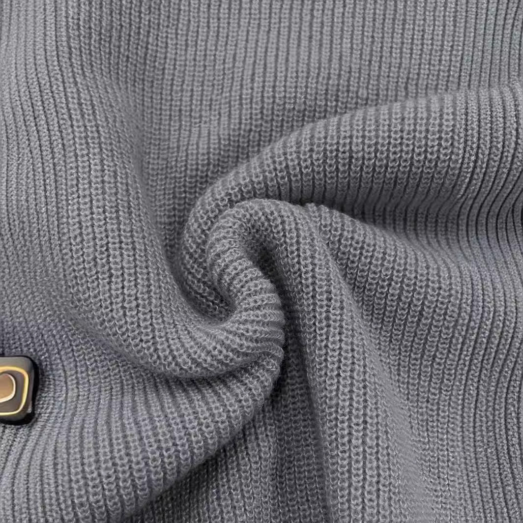 Knit dress with high collar and oversized fit for women Lune London