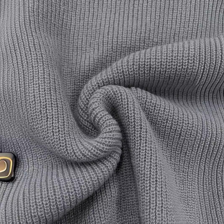 Knit dress with high collar and oversized fit for women Lune London
