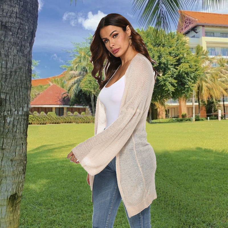 Ladies casual knit cardigan with wide sleeves Lune London