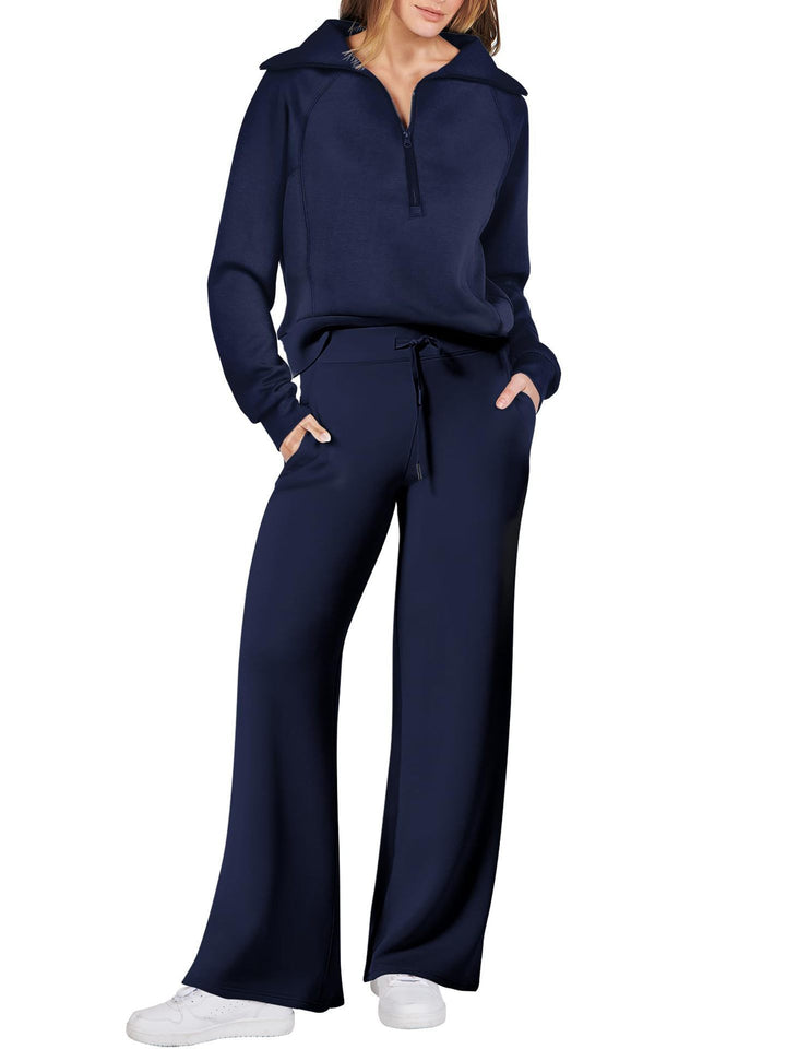Lune London high-quality loose-fit women's sports set with high collar