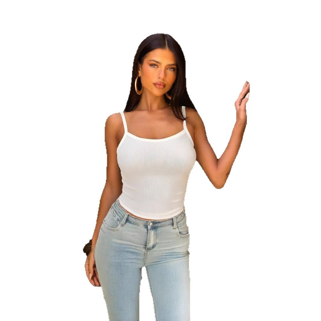 Women Basic Tops with adjustable straps and fitted cut Lune London
