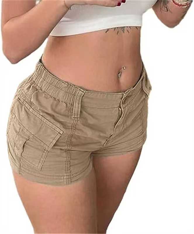 Women's comfortable cargo shorts with elastic waistband and practical pockets Lune London