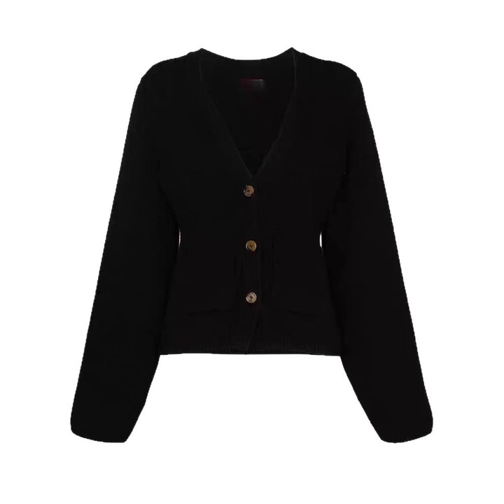 Cardigan pour femmes avec décolleté en V profond et poches Chic & Stil