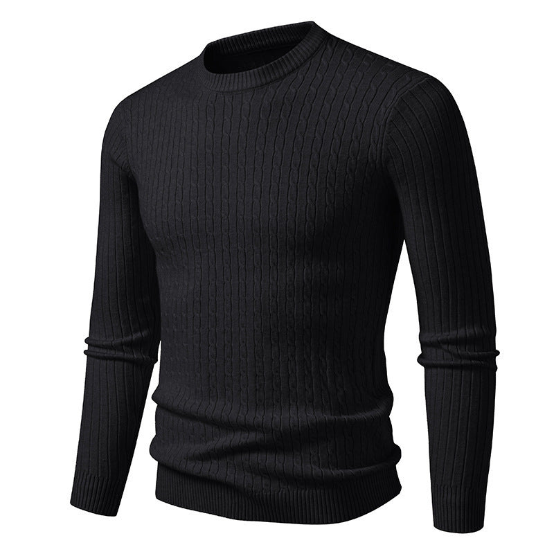 Men's knitted sweater with modern cable pattern Lune London