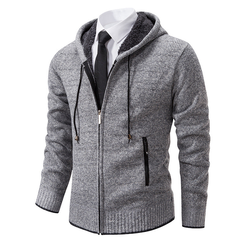 Hooded jacket for men with soft fleece lining and elegant details Lune London