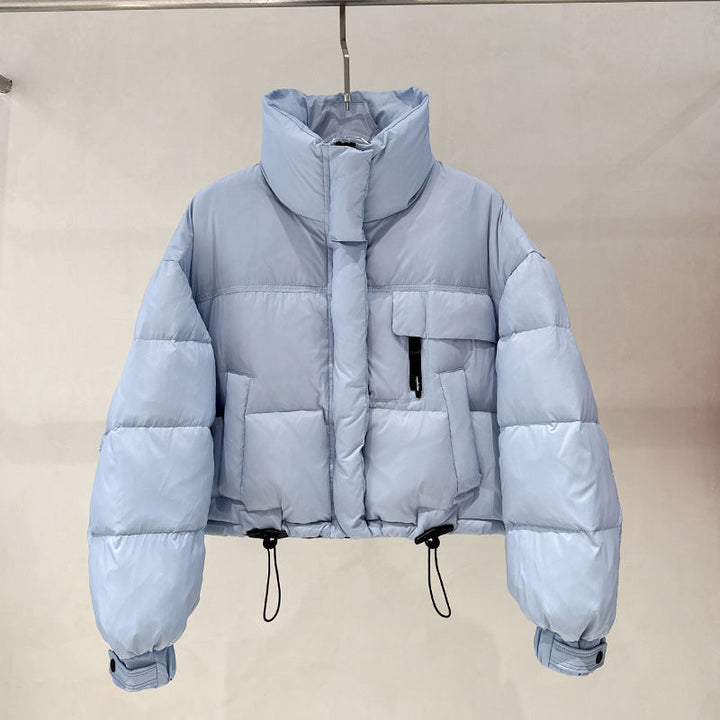 Veste courte en duvet chaude pour femmes avec col montant Chic & Stil