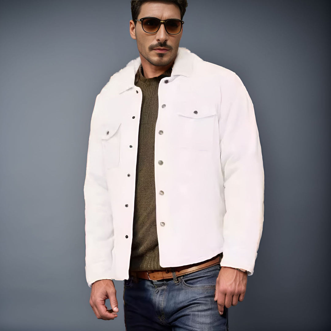 Corduroy jacket for men with high-quality button details Lune London