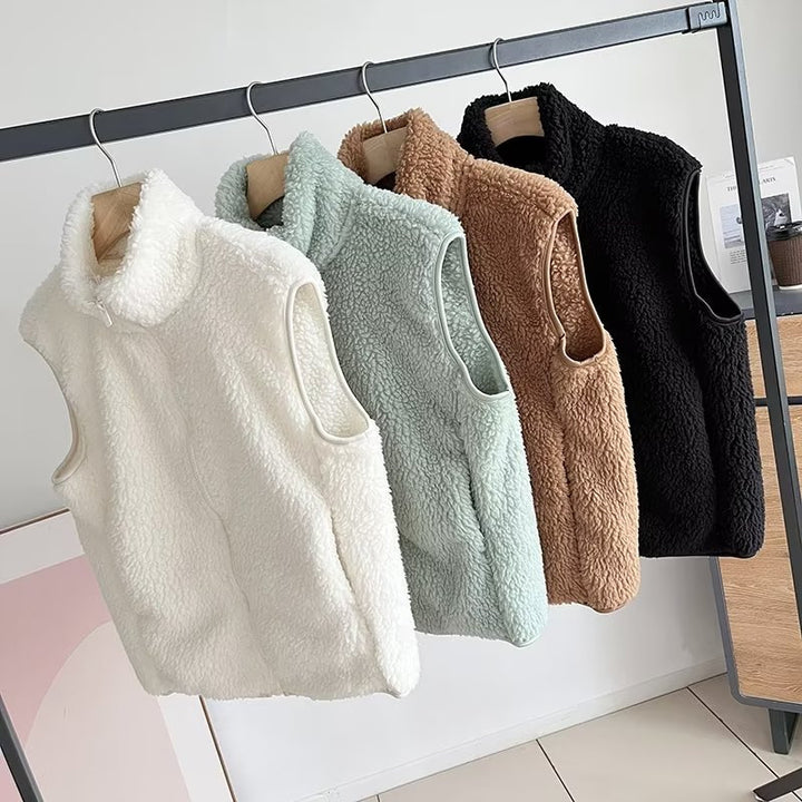 Gilet en polaire cosy pour femmes avec col montant Chic & Stil