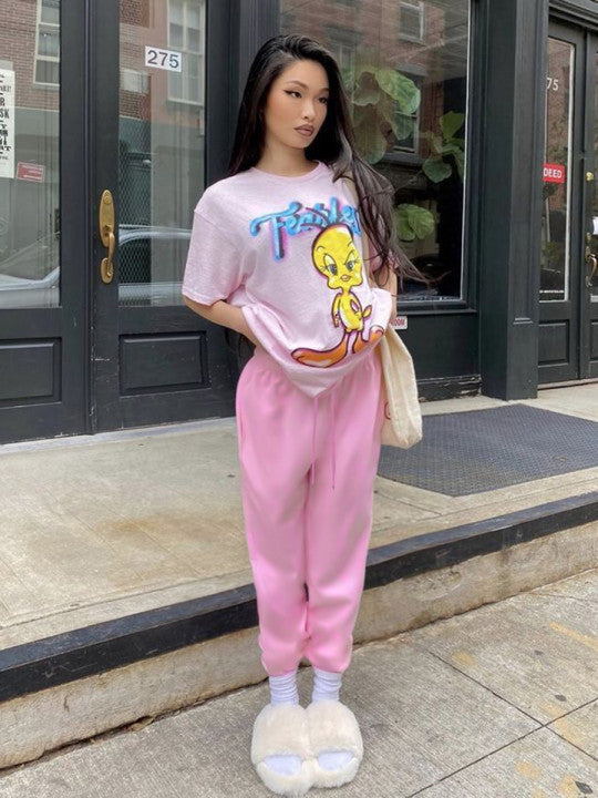 High-quality women's joggers with elastic waistband and side pockets Lune London