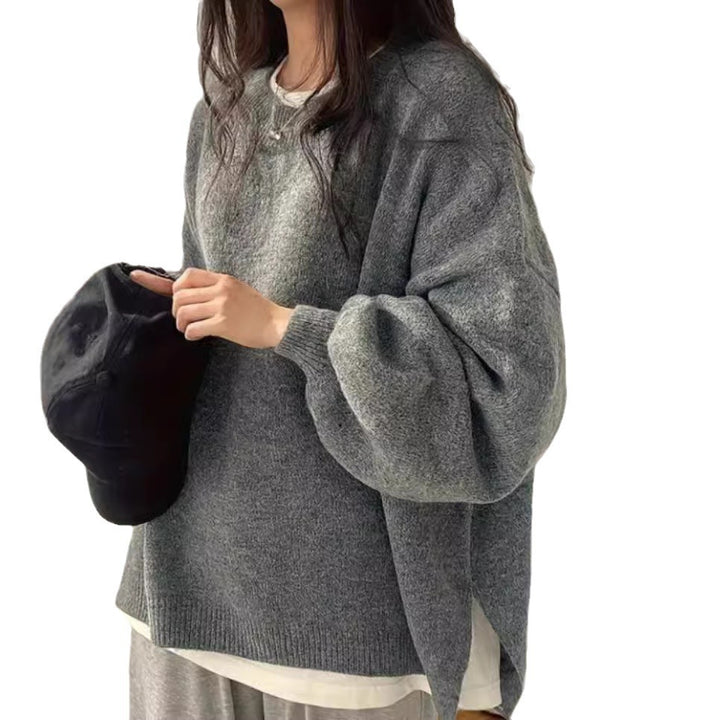 Oversized knit sweater for women with elegant puff sleeves and a modern design Lune London