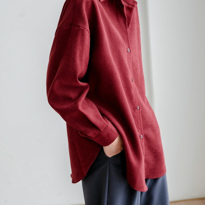 Blouse surdimensionnée pour femmes avec col élégant et coupe décontractée Chic & Stil