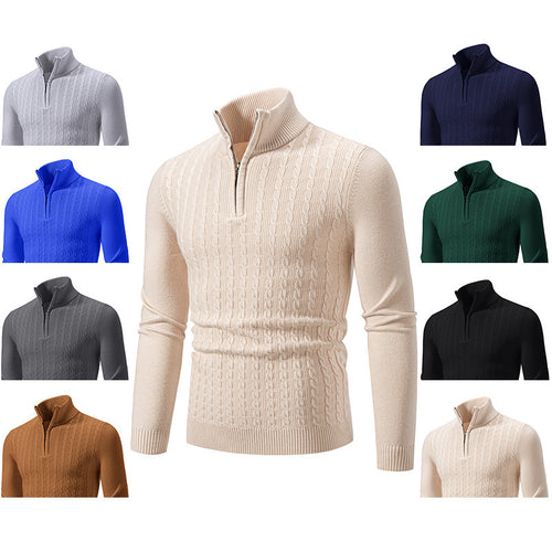 Trendy men's turtleneck sweater with zipper Lune London