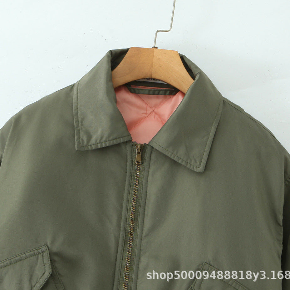 Women's bomber jacket in fashion with double pockets and soft lining Lune London