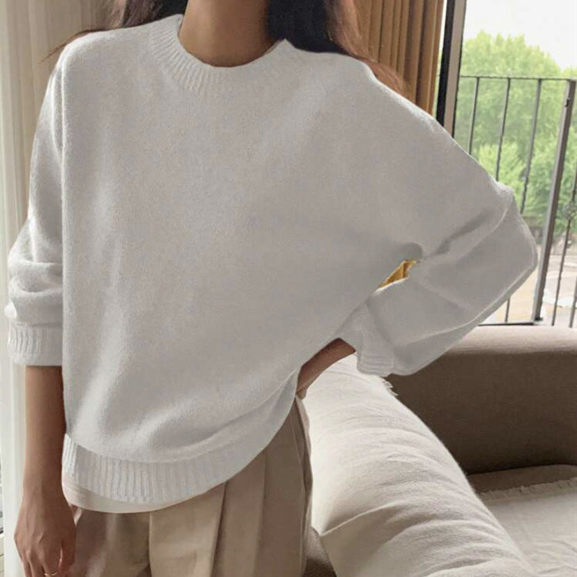 Ladies Comfortable Round Neck Sweater in High-Quality Fabric Lune London
