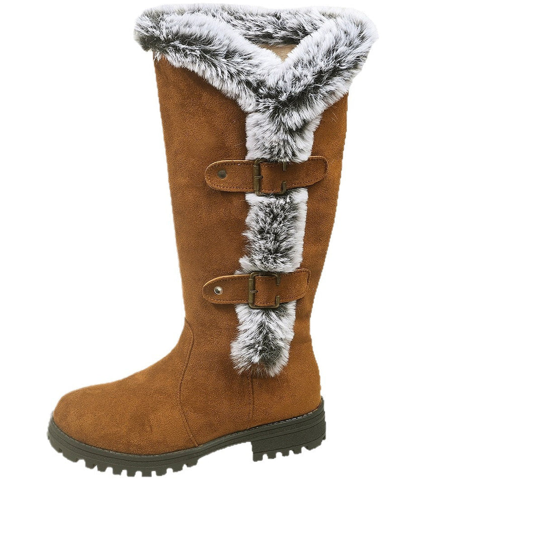 Women's Winter Boots with Cozy Faux Fur Collar and Slip-Resistant Sole Lune London