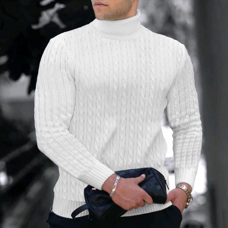 Modern turtleneck sweater for men with textured design Lune London