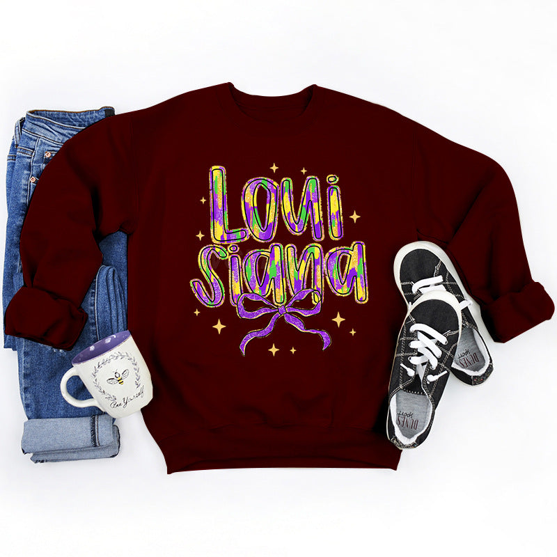 Sweatshirt pour femmes avec lettrage créatif et doublure intérieure douce Chic & Stil