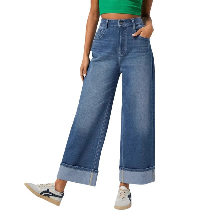 Wide relaxed waist jeans for women Lune London